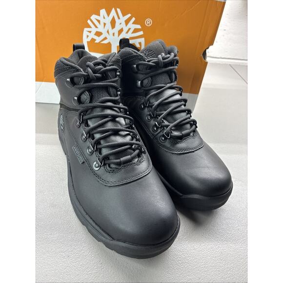 Men\'s 8.5 Timberland White Ledge Mid Waterproof Hiking Boot Black 112122 001